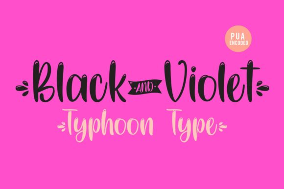 Black and Violet Font Poster 3