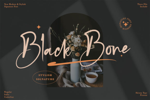 Black Bone Font Poster 1