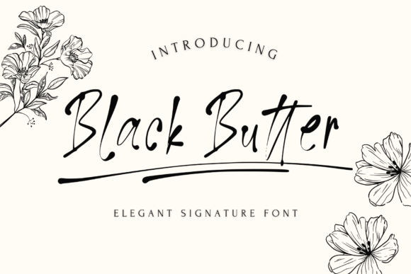 Black Butter Font Poster 1