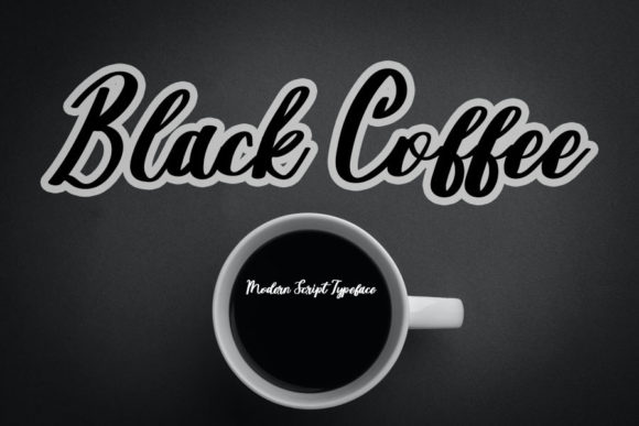 Black Coffee Font Poster 1