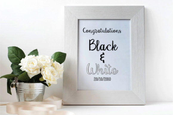 Black Flowers Font Poster 4