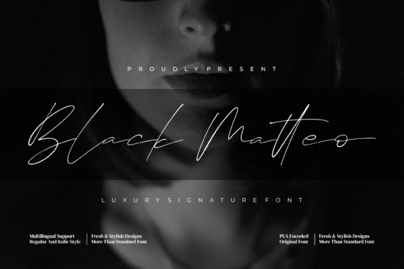 Black Matteo Font Poster 1