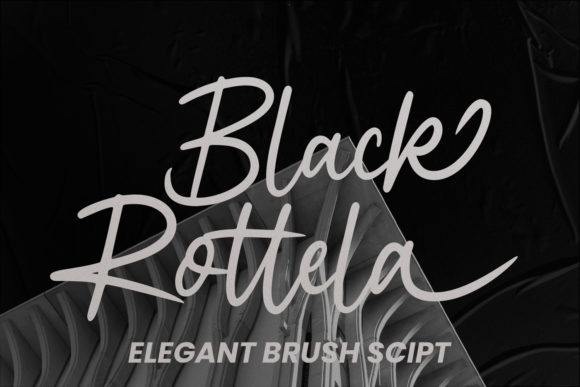 Black Rotela Script Font Poster 1