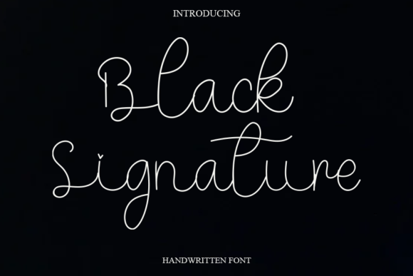 Black Signature Font Poster 1