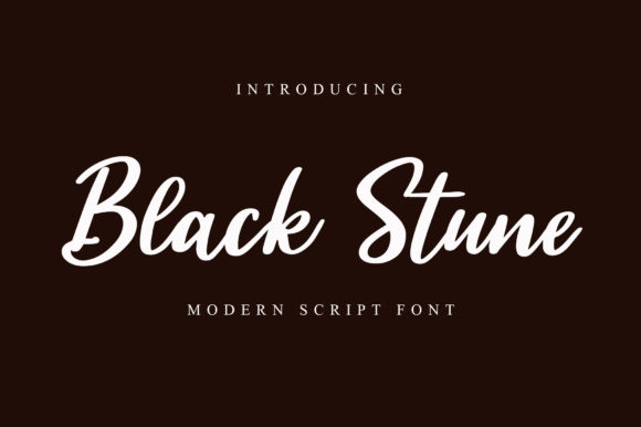 Black Stune Font Poster 1