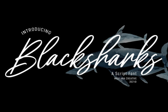 Blacksharks Script Font Poster 1