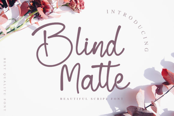 Blind Matte Script Font Poster 1