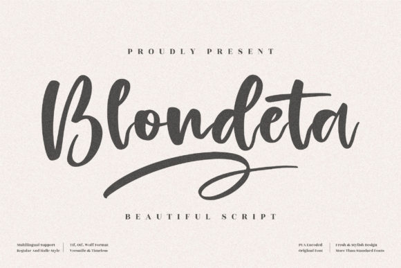 Blondeta Font Poster 1