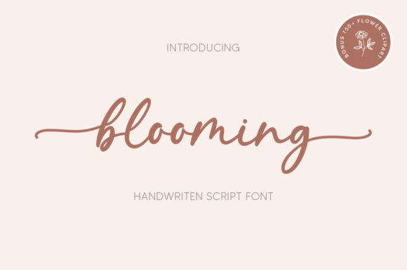 Blooming Font Poster 1
