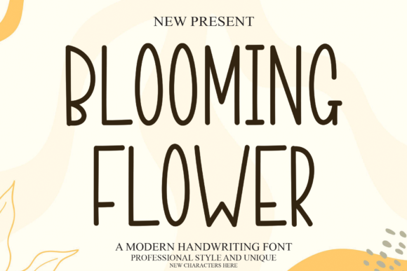 Blooming Flower Font Poster 1