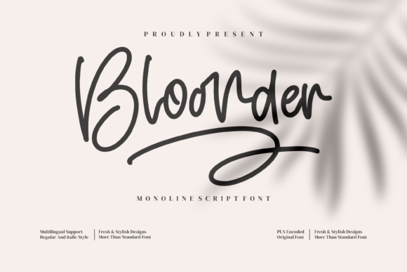 Bloonder Font Poster 1