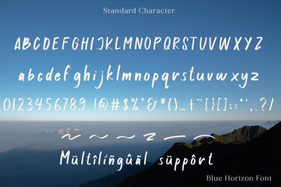 Blue Horizon Font Poster 9
