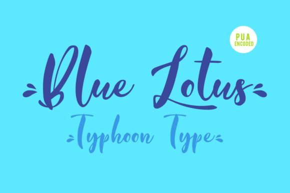 Blue Lotus Font Poster 1