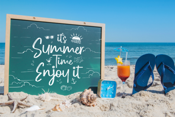 Blue Season Font Poster 7