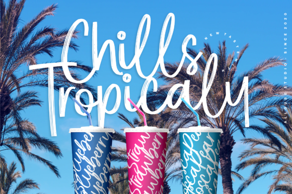 Blue Season Font Poster 9
