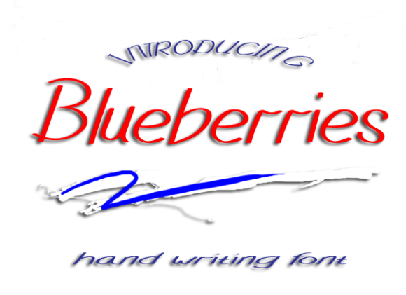 Blueberries Font Poster 1