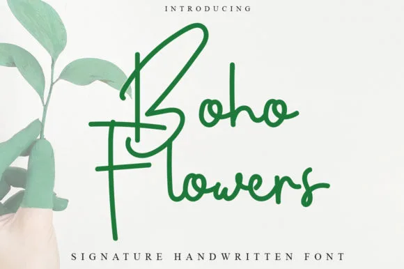 Boho Flowers Font Boho Flowers Font Poster 1