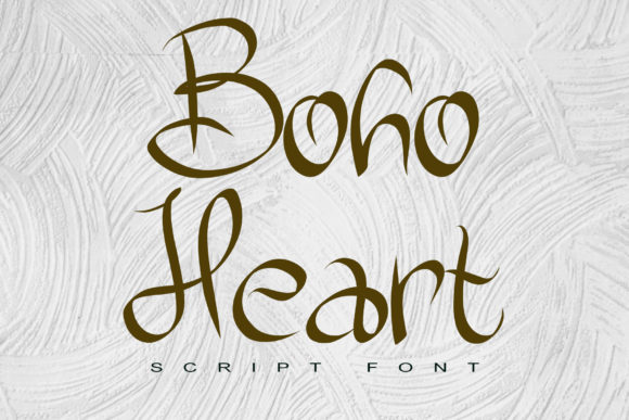 Boho Heart Font Poster 1