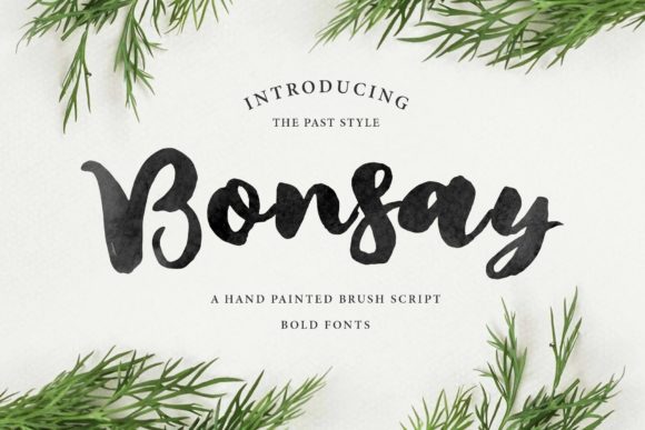 Bonsay Brush Font Poster 1