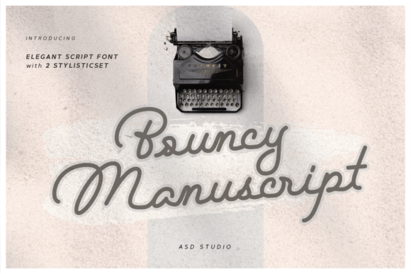 Bouncy Manuscript Font Poster 1