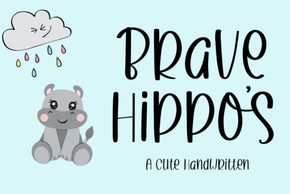 Brave Hippos Font Poster 1