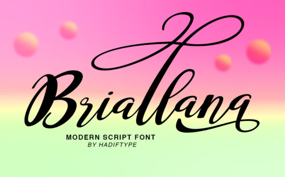 Briallana Script Font Poster 1