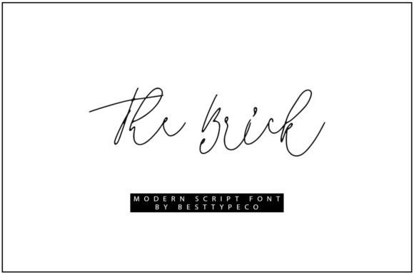 Brick Font Brick Font Poster 1