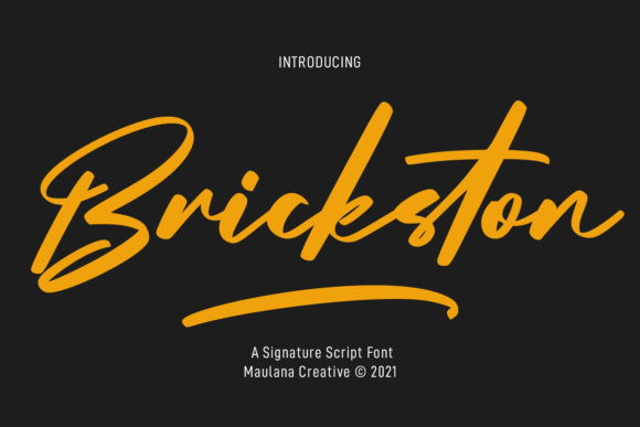 Brickston Script Font Poster 1