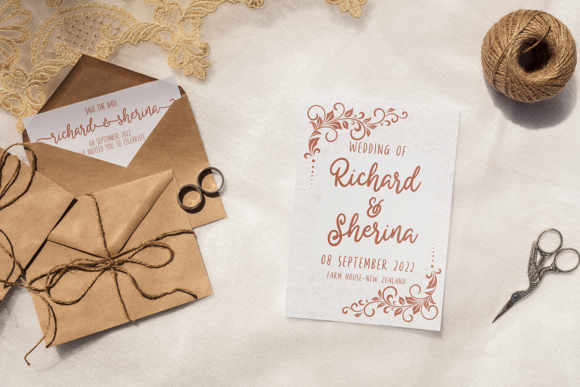 Bride and Groom Font Poster 9