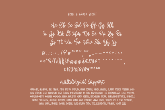 Bride and Groom Font Poster 10