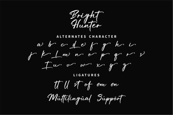 Bright Hunter Font Poster 4