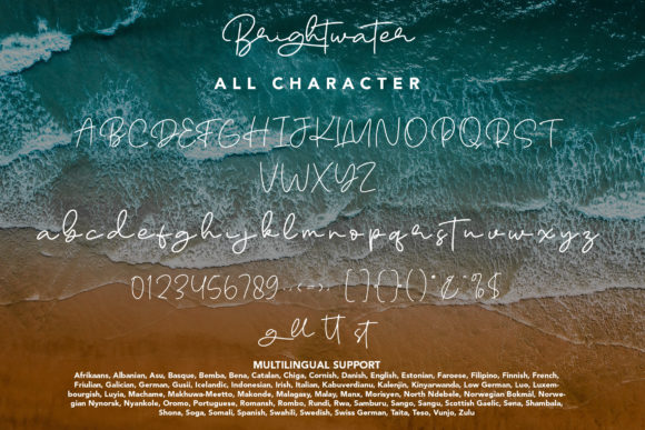 Brightwater Font Poster 9