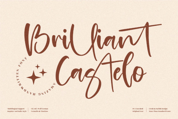 Brilliant Castelo Font Poster 1