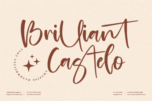 Brilliant Castelo Font Brilliant Castelo Font Poster 1