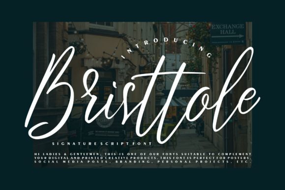 Bristtole Script Font Poster 1