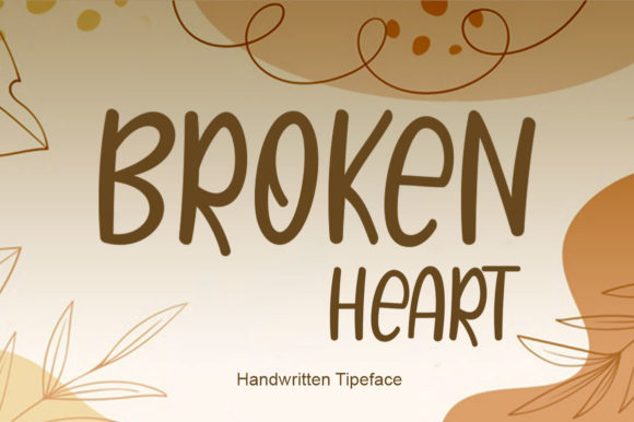 Broken Heart Font Poster 1