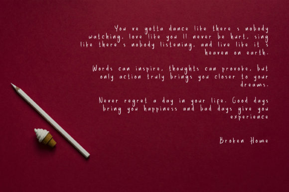 Broken Home Font Poster 2
