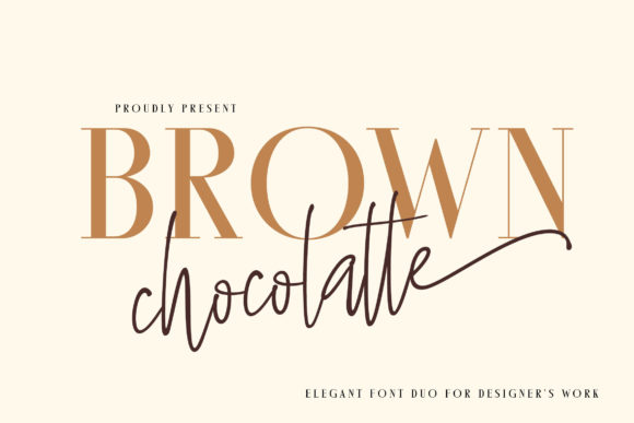Brown Chocolatte Duo Font Poster 1