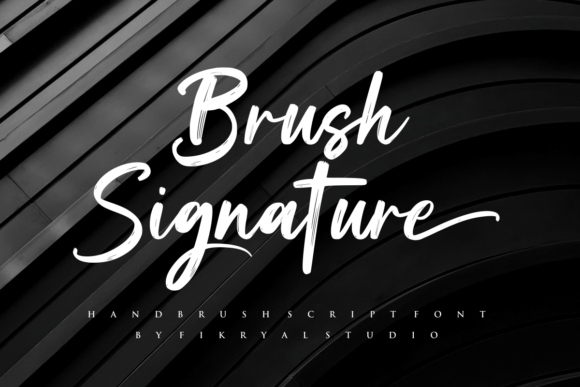 Brush Signature Font Poster 1