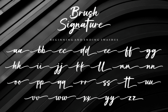 Brush Signature Font Poster 11