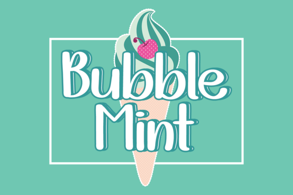 Bubble Mint Font Bubble Mint Font Poster 1