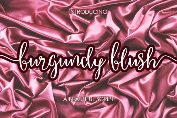 Burgundy Blush Script Font