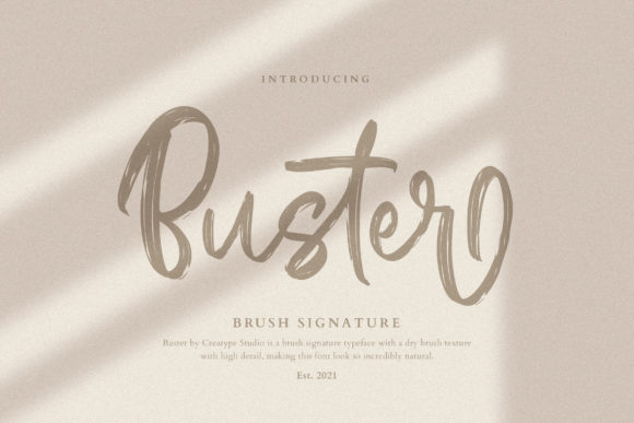 Buster Brush Signature Font Poster 1