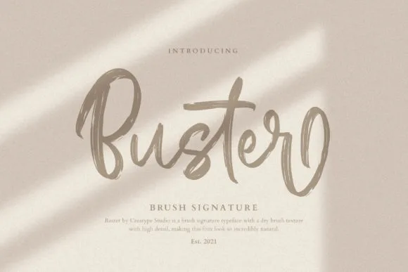 Buster Brush Signature Font Poster 1