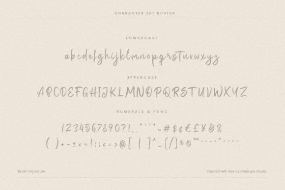Buster Brush Signature Font Poster 8