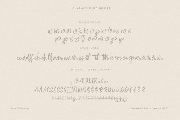 Buster Brush Signature Font Poster 9