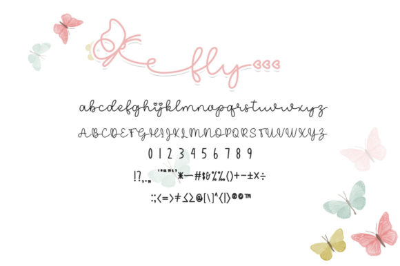 Butter Fly Font Poster 7