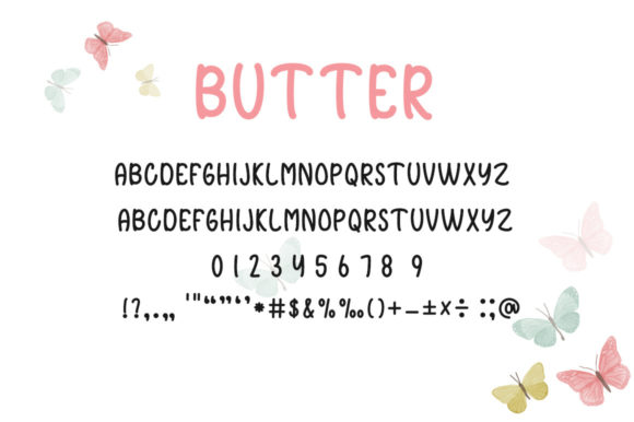 Butter Fly Font Poster 9