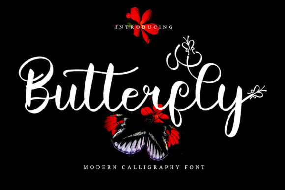 Butterfly Font Poster 1