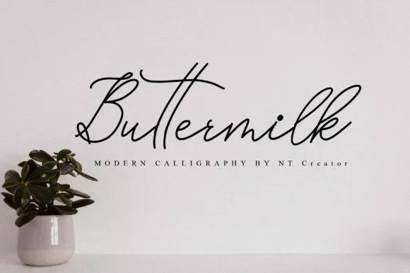 Buttermilk Font Buttermilk Font Poster 1